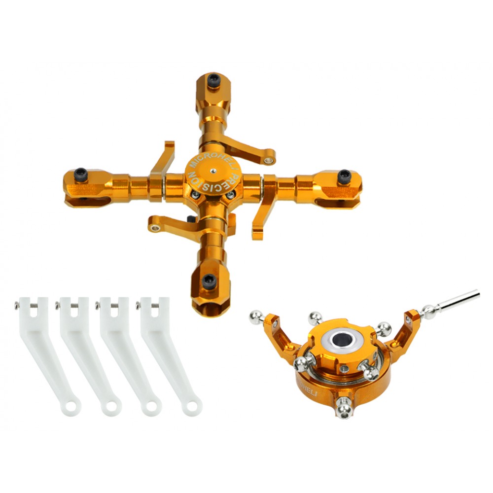 CNC Aluminum Quad Blade Conversion Set (GOLD)(For MH-M2EV201Q Series)