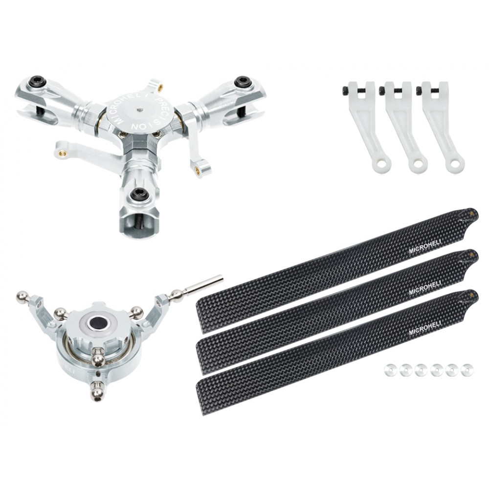 CNC Triple Carbon Fiber Blades Conversion Set - OMP Hobby M2 V1/V2/EXP CNC Triple Carbon Fiber Blades Conversion Set - OMP Hobby M2 V1/V2/EXP