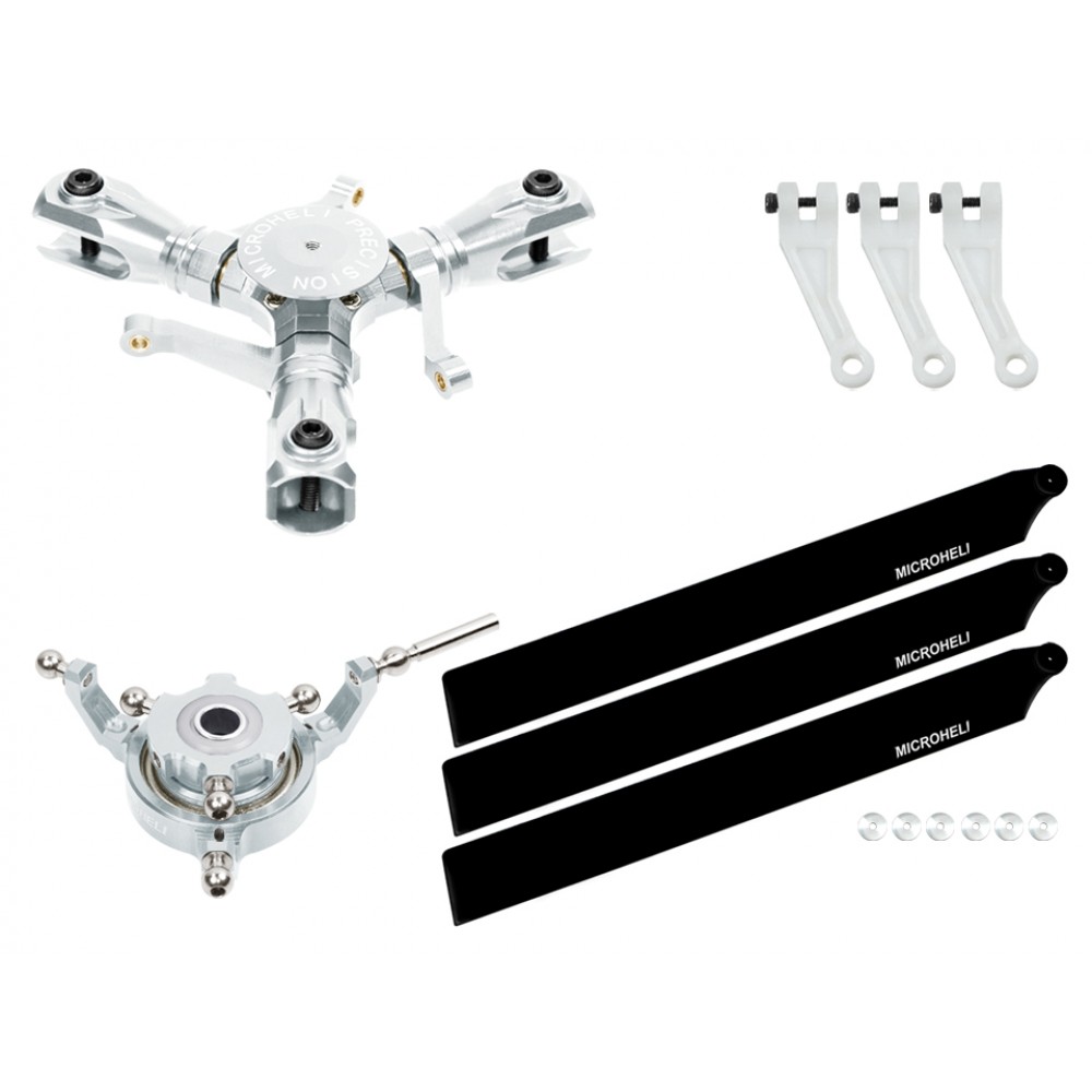 CNC Triple Carbon Plastic Blades Conversion set - OMP Hobby M2 V1/V2/EXP CNC Triple Carbon Plastic Blades Conversion set - OMP Hobby M2 V1/V2/EXP