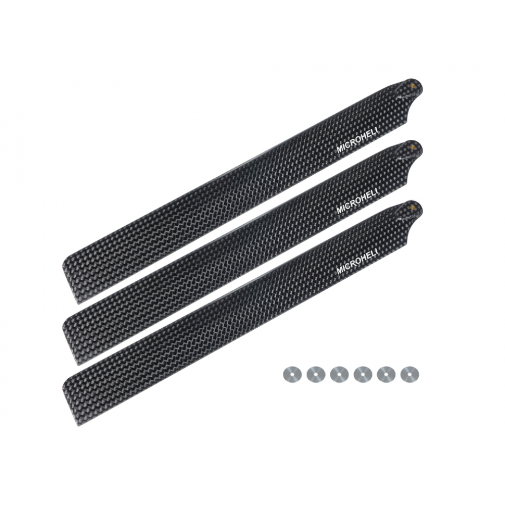 Carbon Fiber Triple Main Blades 185mm (For MH Triple Blade Conversion Set) Carbon Fiber Triple Main Blades 185mm (For MH Triple Blade Conversion Set)