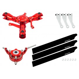 CNC Triple Carbon Plastic Blades Conversion set (RED) - OMP Hobby M2 V1/V2/EXP CNC Triple Carbon Plastic Blades Conversion set (RED) - OMP Hobby M2 V1/V2/EXP