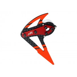 Aluminum/Carbon Fiber Tail Motor Mount w/ Fin Set (RED) - OMP Hobby M2 V2 / EXP Aluminum/Carbon Fiber Tail Motor Mount w/ Fin Set (RED) - OMP Hobby M2 V2 / EXP