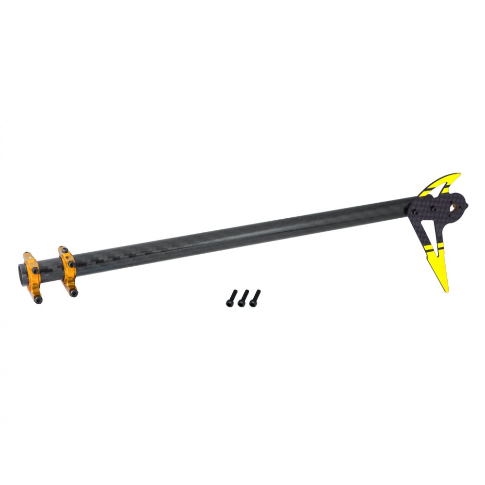 Tail Motor Mount w/ Round Carbon Fiber Boom Conversion Set (GOLD) - OMP Hobby M2 V2/EXP Tail Motor Mount w/ Round Carbon Fiber Boom Conversion Set (GOLD) - OMP Hobby M2 V2/EXP