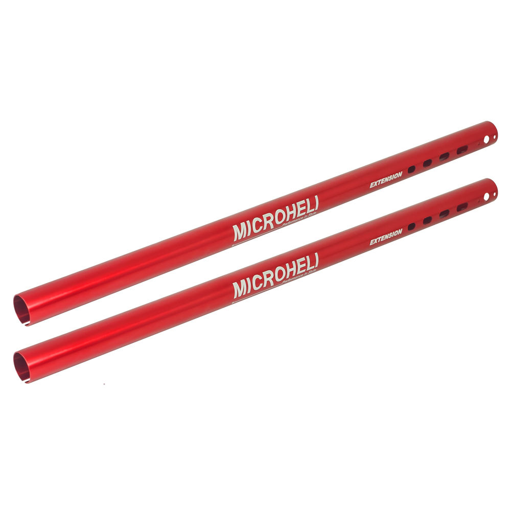 CNC Aluminum 253.5mm Tail Boom Extension (RED) - OMP Hobby M2 V3 PRO