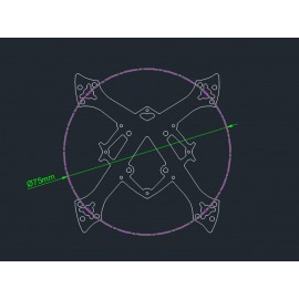 Osolar 75 Quad Tiny Frame for Brushless Motor 0603 0703 0803 1103 Prop 40mm Osolar 75 Quad Tiny Frame for Brushless Motor 0603 0703 0803 1103 Prop 40mm