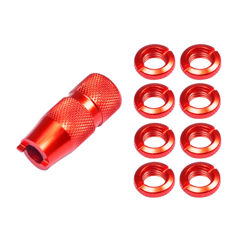 Aluminum Transmitter Switch Nuts (RED) for Spektrum DX Series