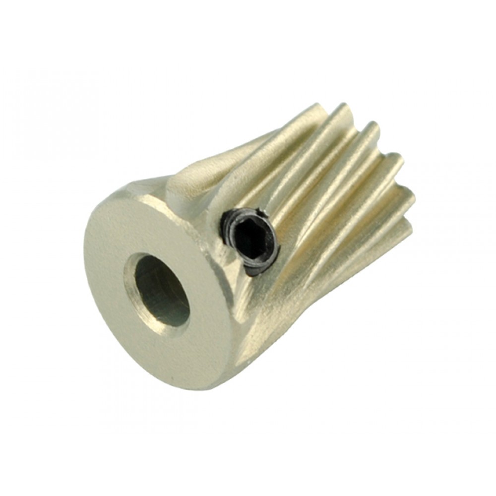 Aluminum Helical Pinion 12T 0.5M 3.17mm Aluminum Helical Pinion 12T 0.5M 3.17mm
