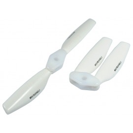 Plastic Folding 2-Blade Propeller 5045 CW/CCW w/Bracket (WHITE)