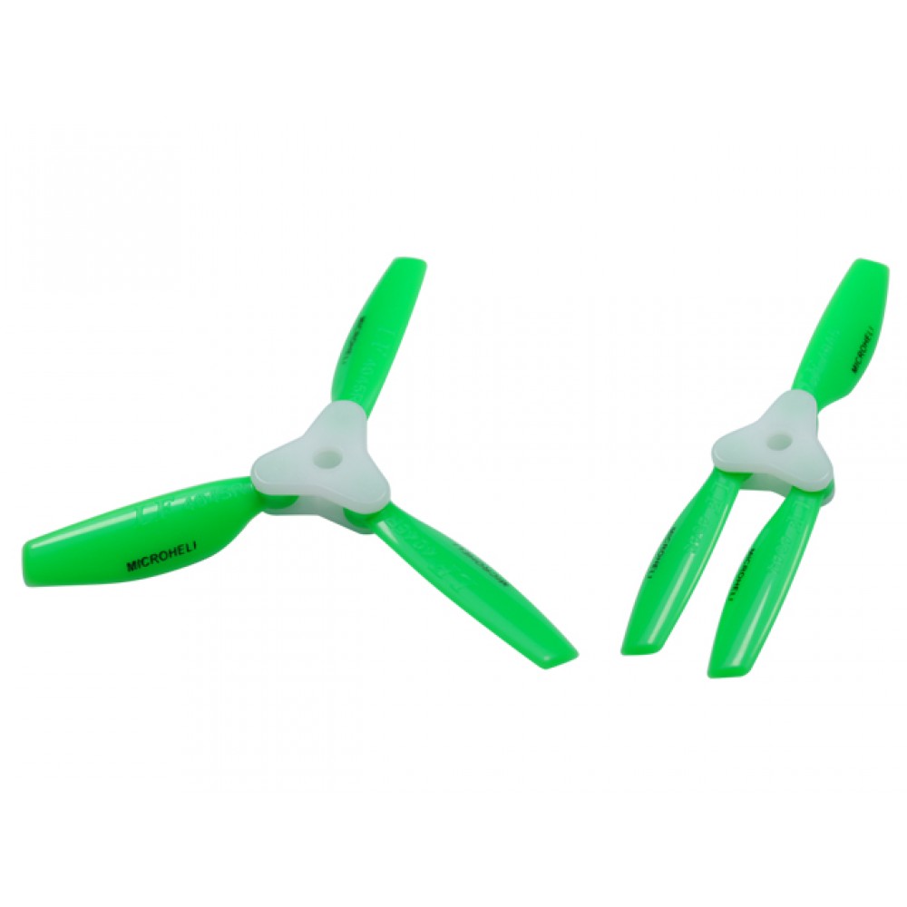 Plastic Folding 3-Blade Propeller 4045 CW/CCW w/Bracket (GREEN)