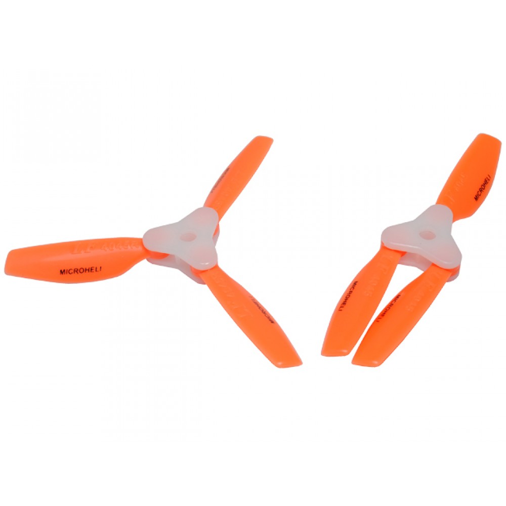 Plastic Folding 3-Blade Propeller 4045 CW/CCW w/Bracket (ORANGE)