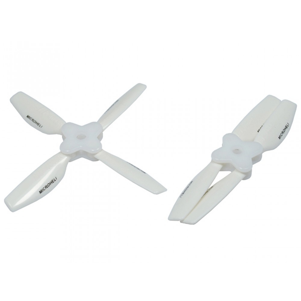 Plastic Folding 4-Blade Propeller 4045 CW/CCW w/Bracket (WHITE)
