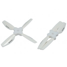 Plastic Folding 4-Blade Propeller 4045 CW/CCW w/Bracket (WHITE)
