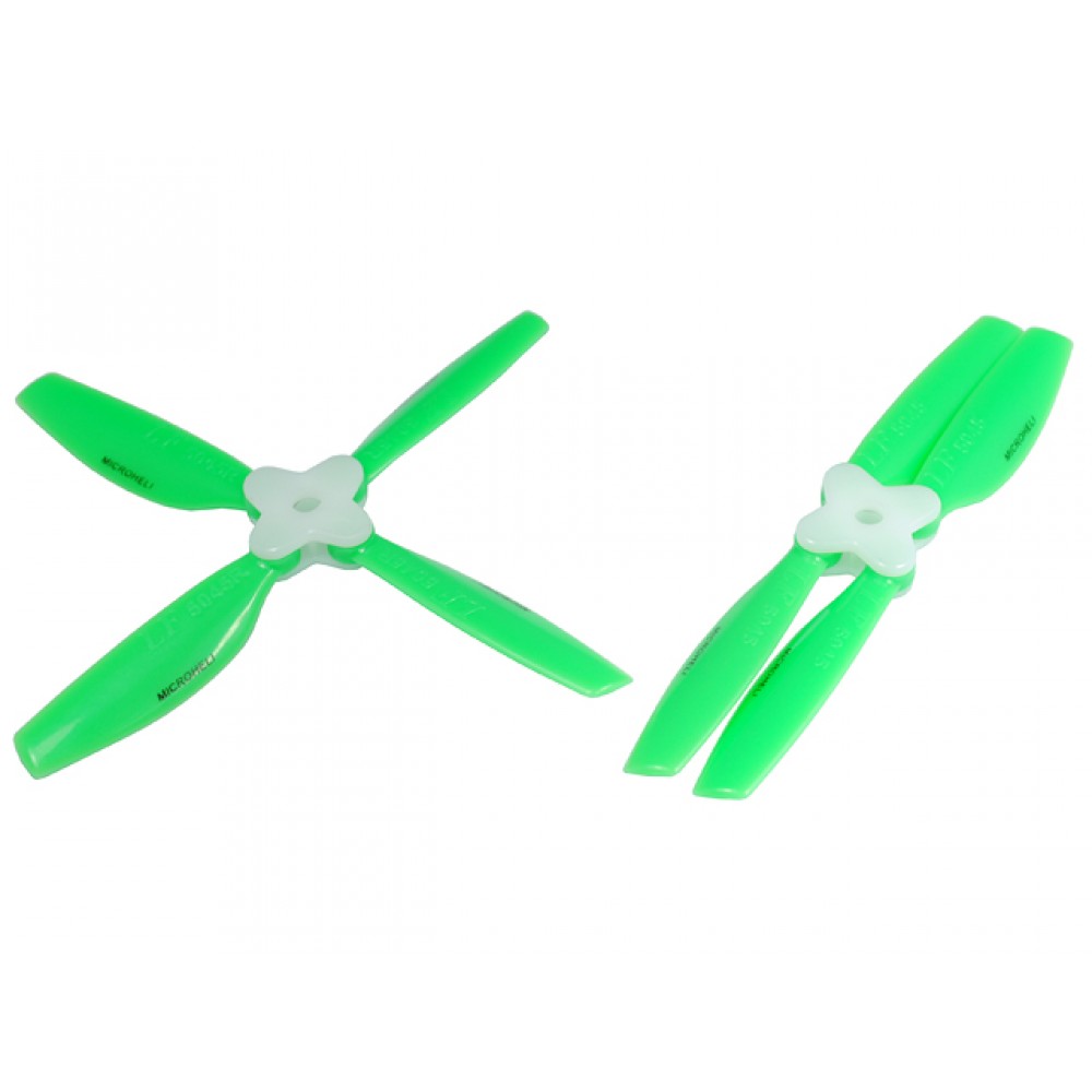 Plastic Folding 4-Blade Propeller 5045 CW/CCW w/Bracket (GREEN)
