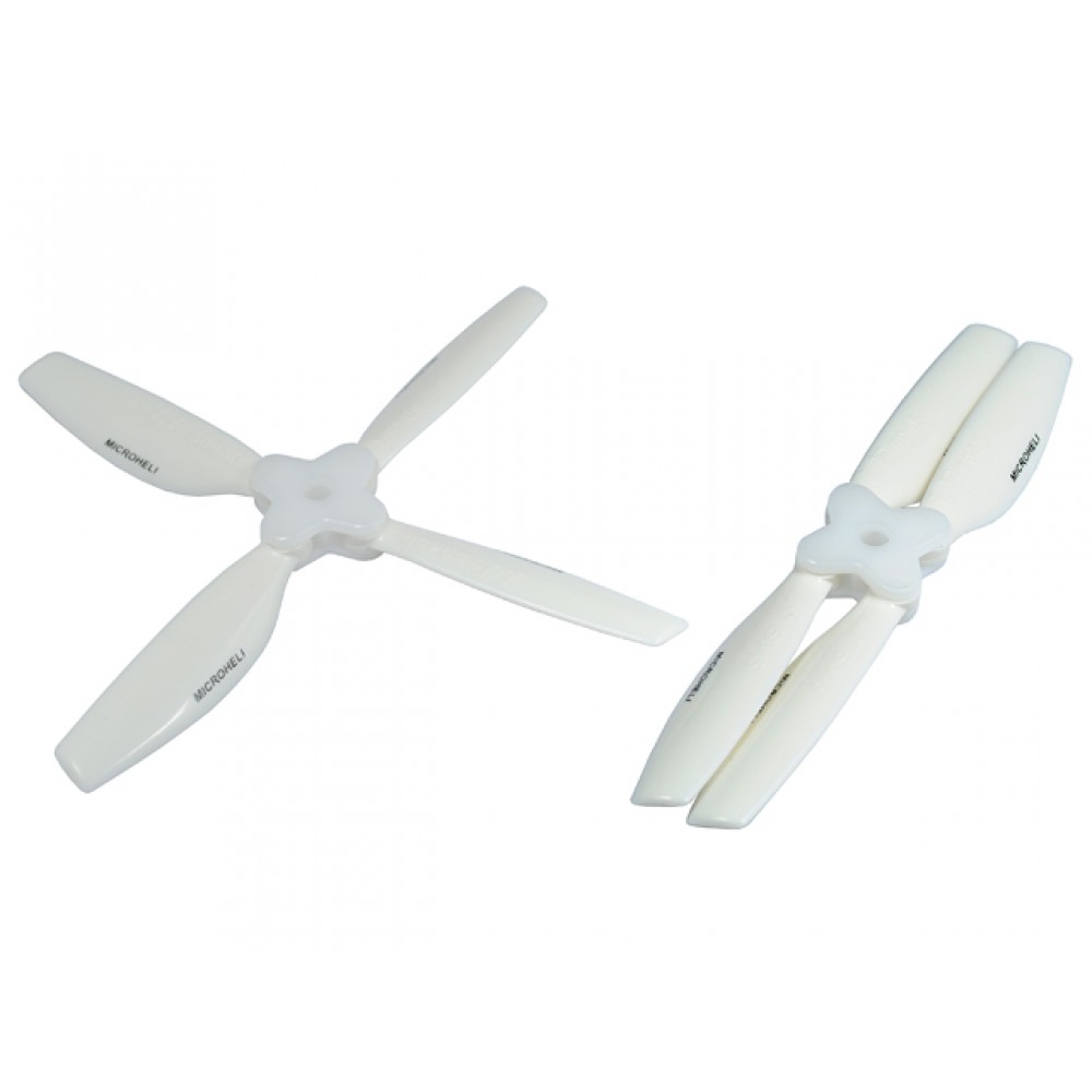 Plastic Folding 4-Blade Propeller 5045 CW/CCW w/Bracket (WHITE)