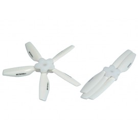 Plastic Folding 5-Blade Propeller 4045 CW/CCW w/Bracket (WHITE)