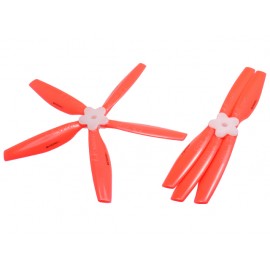 Plastic Folding 5-Blade Propeller 6045 CW/CCW w/Bracket (ORANGE)