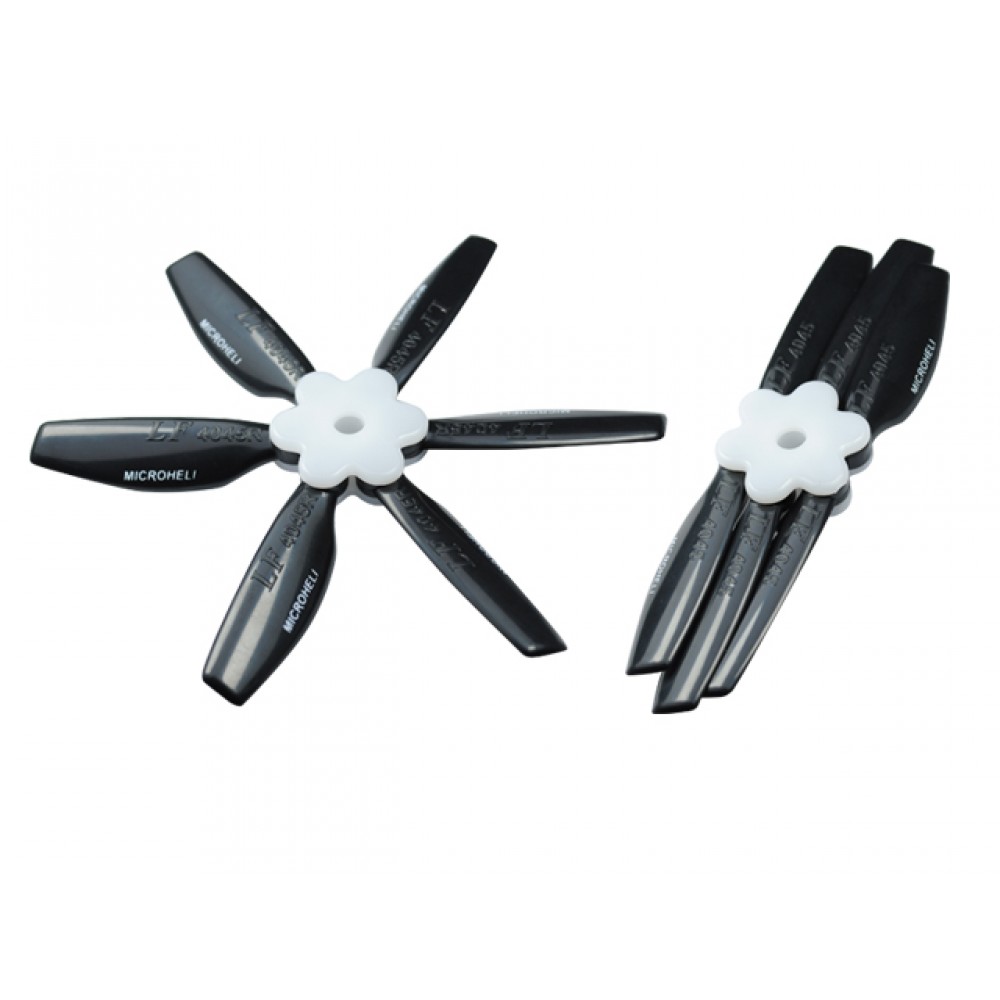 Plastic Folding 6-Blade Propeller 4045 CW/CCW w/Bracket (BLACK)