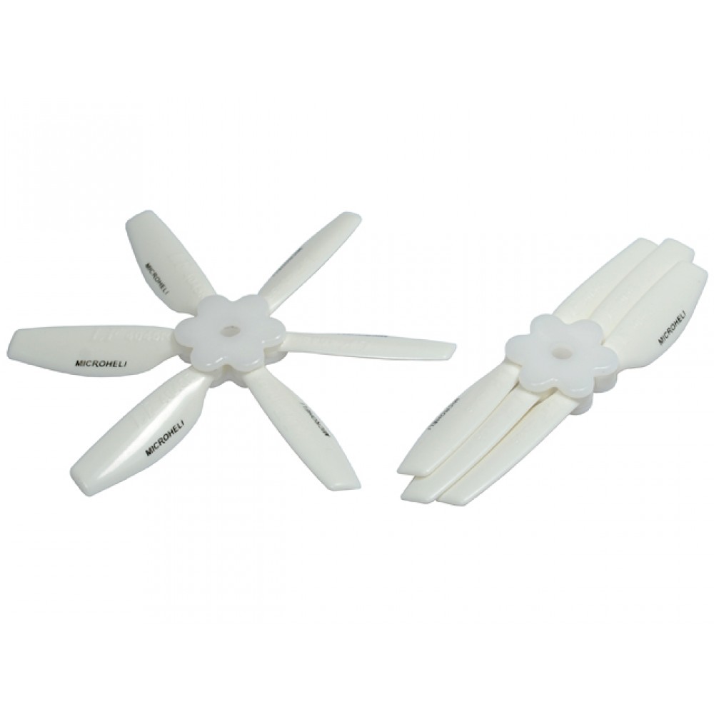 Plastic Folding 6-Blade Propeller 4045 CW/CCW w/Bracket (WHITE)