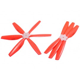 Plastic Folding 6-Blade Propeller 6045 CW/CCW w/Bracket (ORANGE)