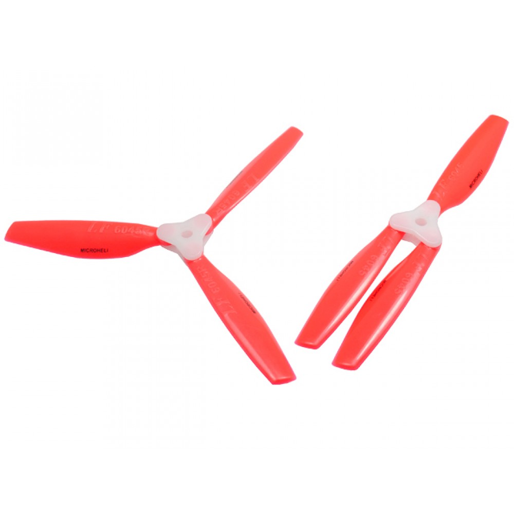 Plastic Folding 3-Blade Propeller 6045 CW/CCW w/Bracket (RED)