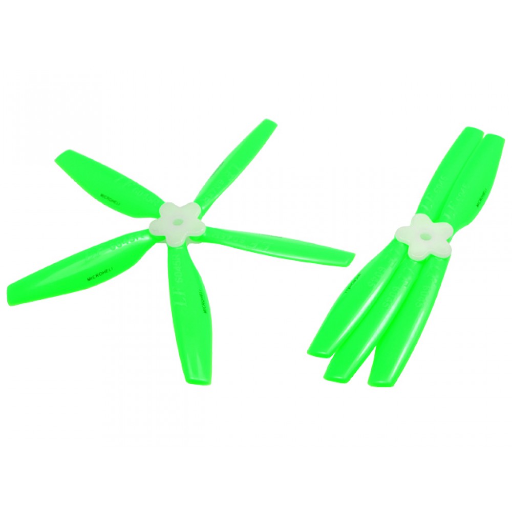Plastic Folding 5-Blade Propeller 6045 CW/CCW w/Bracket (GREEN)