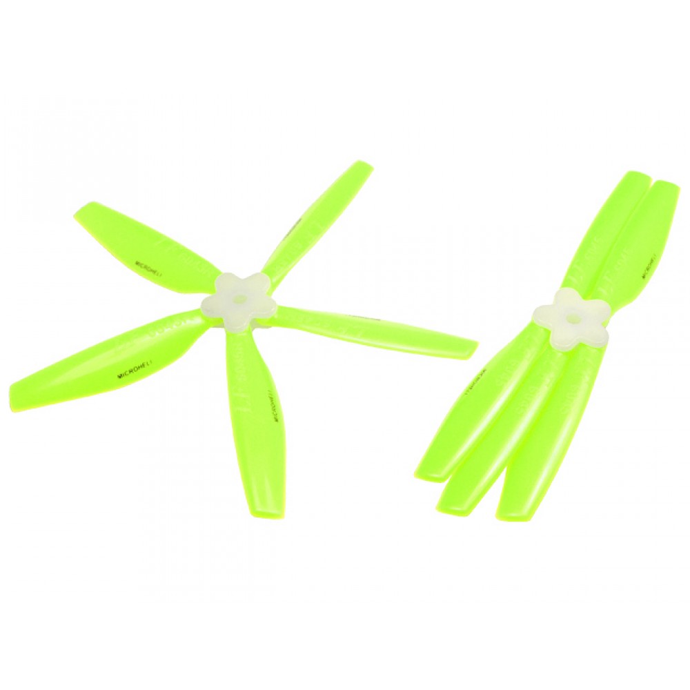 Plastic Folding 5-Blade Propeller 6045 CW/CCW w/Bracket (YELLOW)
