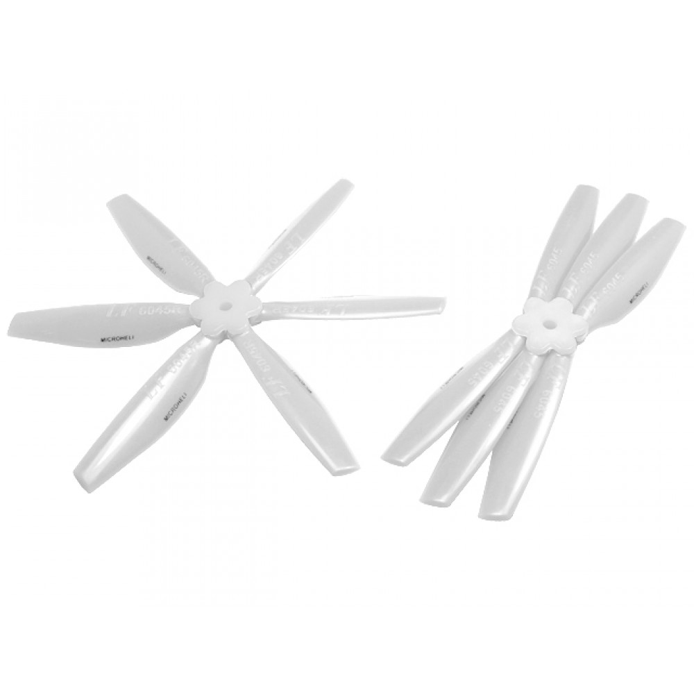 Plastic Folding 6-Blade Propeller 6045 CW/CCW w/Bracket (WHITE) Plastic Folding 6-Blade Propeller 6045 CW/CCW w/Bracket (WHITE)