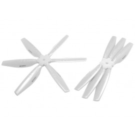 Plastic Folding 6-Blade Propeller 6045 CW/CCW w/Bracket (WHITE)
