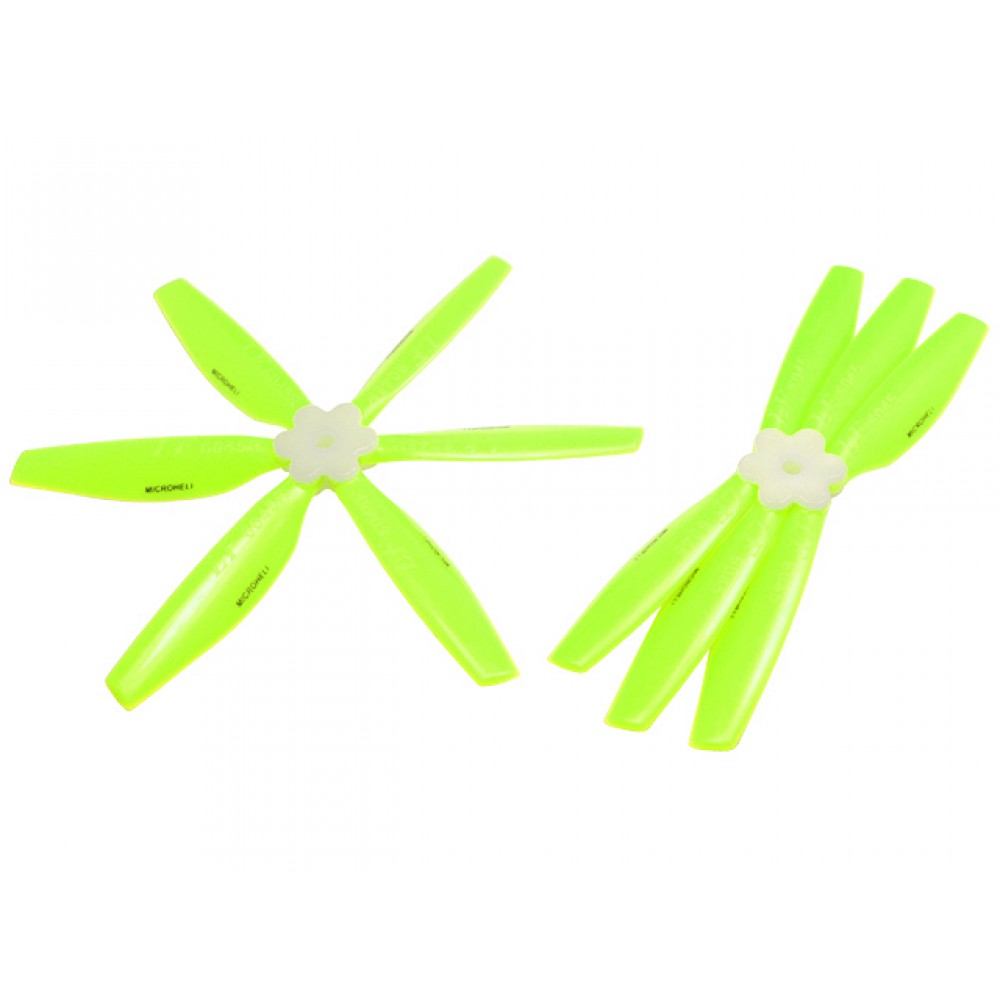 Plastic Folding 6-Blade Propeller 6045 CW/CCW w/Bracket (YELLOW)