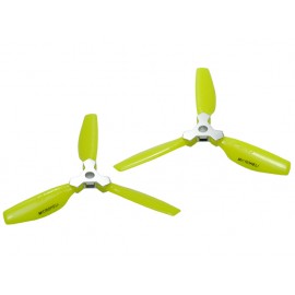 Plastic Folding 3-Blade Propeller 4045 CW/CCW w/Aluminum Bracket (YELLOW)