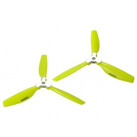 Plastic Folding 3-Blade Propeller 5045 CW/CCW w/Aluminum Bracket (YELLOW)