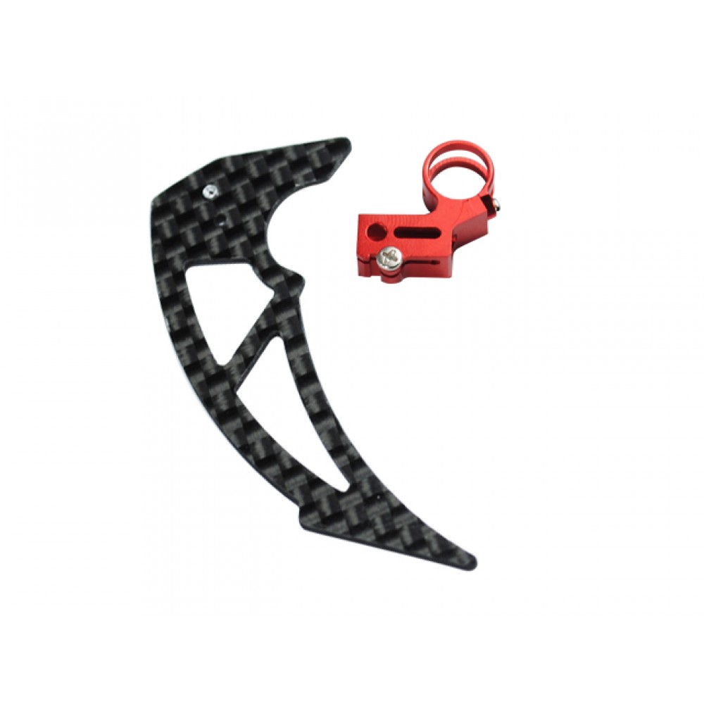 Aluminum Tail Motor Mount w/ Vertical Fin set (RED) - T-REX 150X Aluminum Tail Motor Mount w/ Vertical Fin set (RED) - T-REX 150X