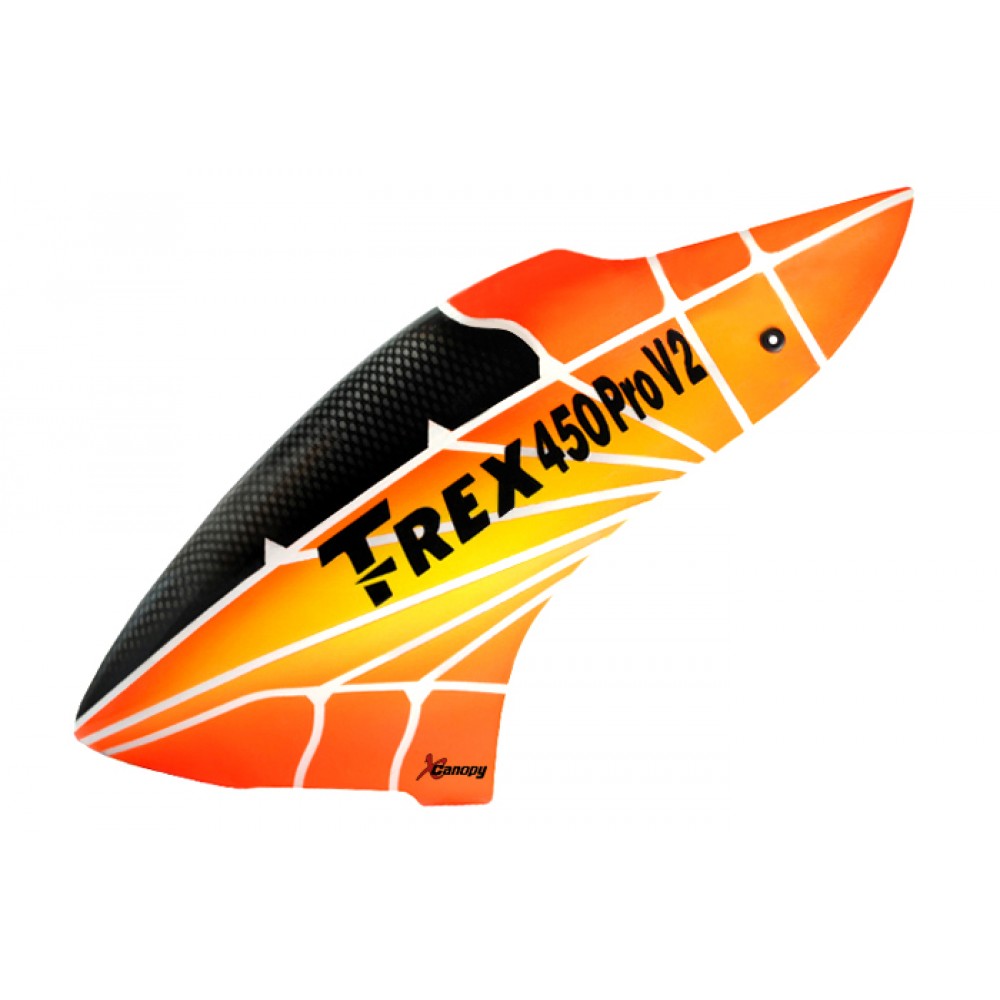 XCanopy Airbrush Fiberglass Sunrise Light Canopy - TREX 450 PRO V2 XCanopy Airbrush Fiberglass Sunrise Light Canopy - TREX 450 PRO V2