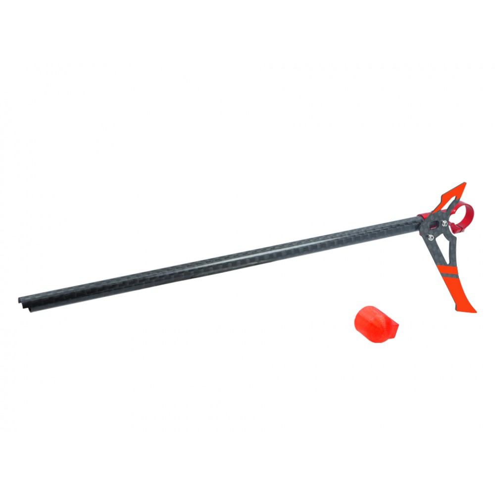 Tail Motor Mount w/ Carbon Boom Vertical Fin set (RED) - XK K130 Tail Motor Mount w/ Carbon Boom Vertical Fin set (RED) - XK K130