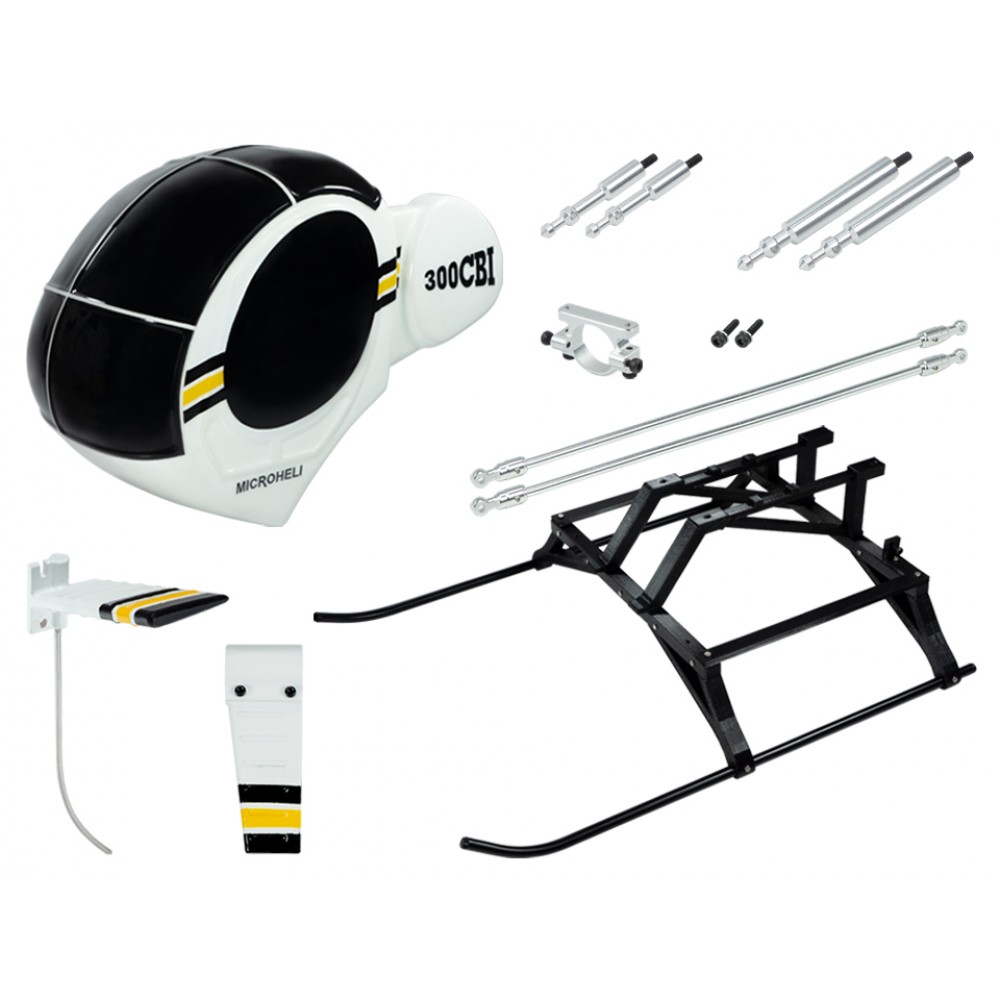 Airbrush Fiberglass Hughes 300 Scale w/ Landing Gear - BLADE 450X / 330X / 330S Airbrush Fiberglass Hughes 300 Scale w/ Landing Gear - BLADE 450X / 330X / 330S